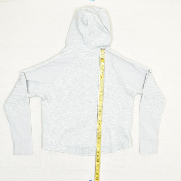 Puma Women's Full Zip Sweat Lounge Jacket Hooded Solid Cotton Gray Size M Active - Picture 5 of 8